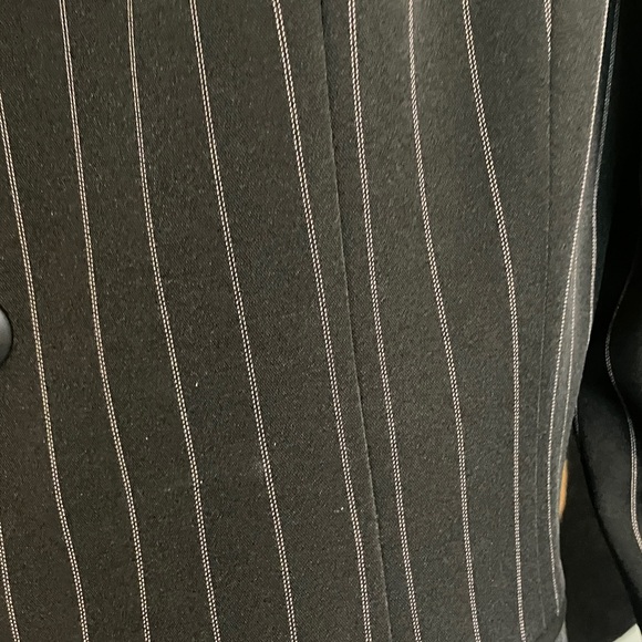 Jones Wear Black Pinstripe Women's Blazer and Trousers - Picture 3 of 9